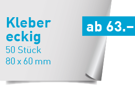 Eckige Kleber drucken | kleberdrucken.ch